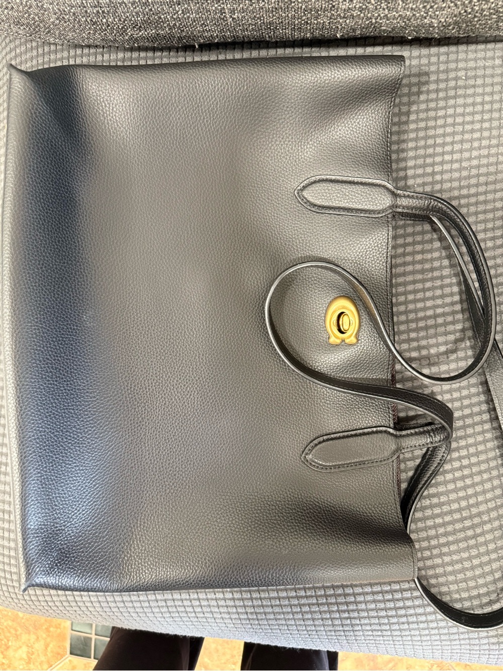 COACH Black Leather Tote Bag withOUT LITTLE TAG
